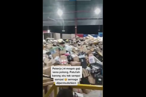Video Viral Kurir J&T Malaysia Ubrak-abrik Paket, Diduga karena Gaji Dipotong