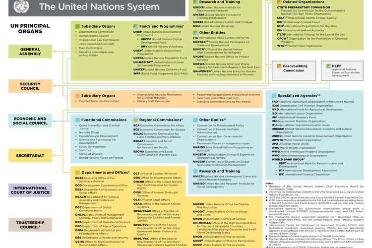 Struktur organisasi Perserikatan Bangsa-bangsa (PBB)