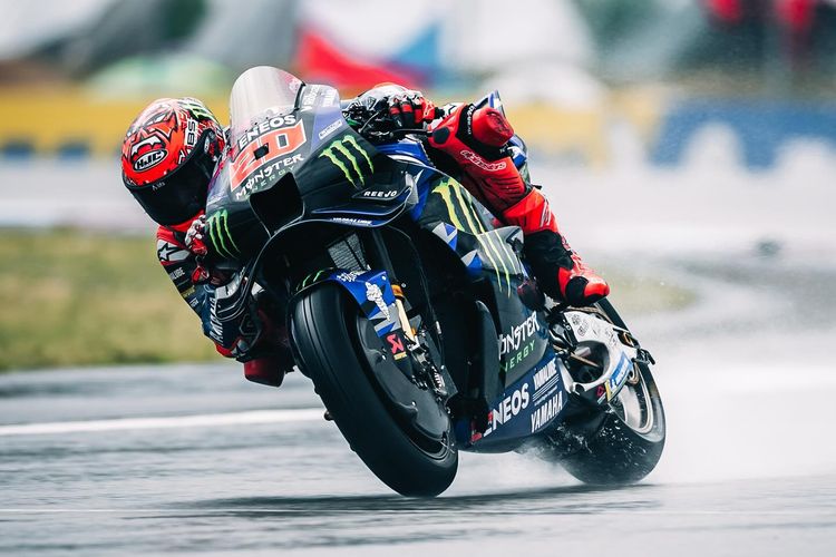 Fabio Quartararo saat berlaga pada MotoGP Ceko 2025