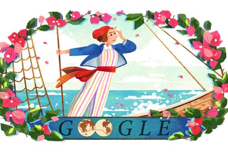 Google Doodle merayakan ulang tahun ke-280 Jeanne Baret.