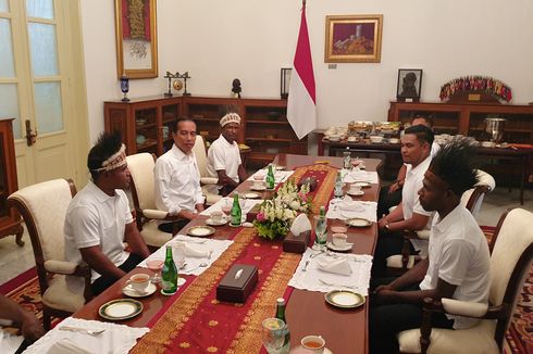 Jokowi Makan Siang Bareng Pemenang Festival Gapura dari Papua