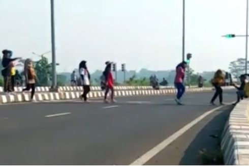 Joged TikTok di Tol Sentono Pekalongan, 7 Emak-emak Dipanggil Polisi