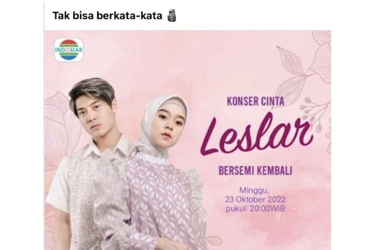 Beredar poster Konser Cinta Leslar bertajuk Bersemi Kembali di media sosial