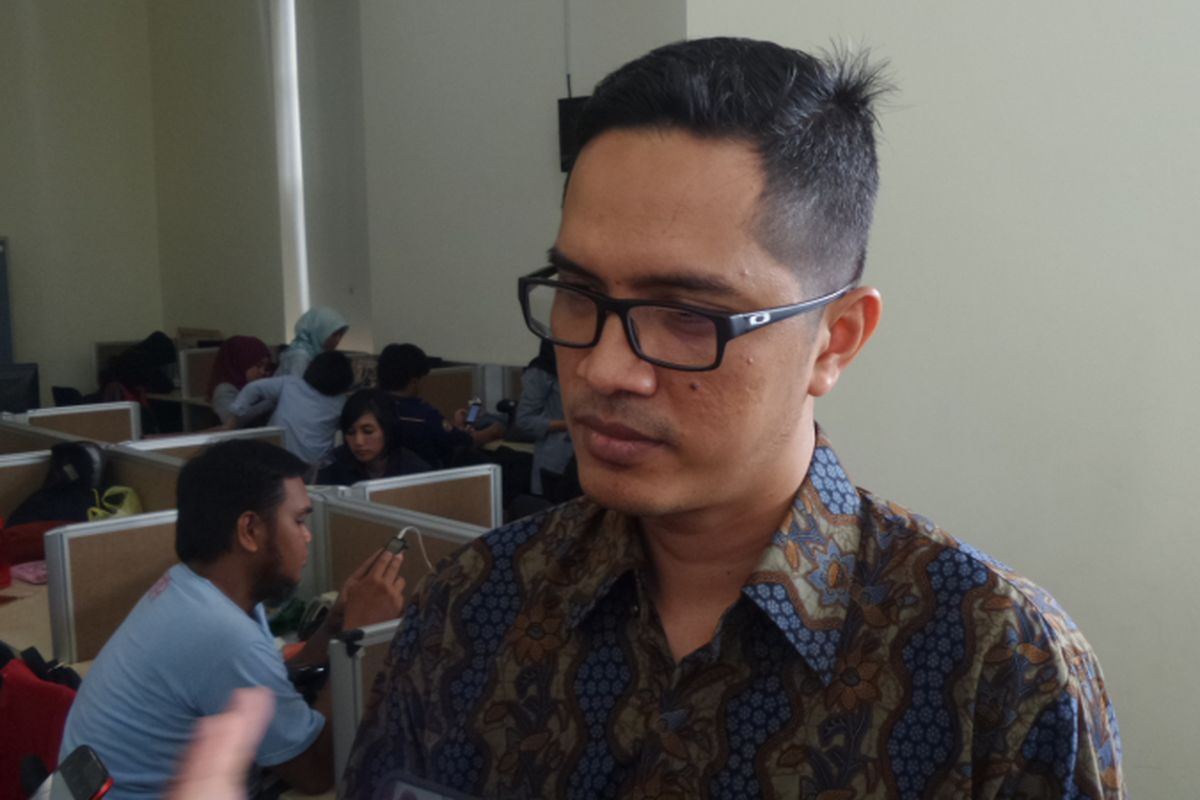 Juru Bicara KPK Febri Diansyah di Gedung KPK Jakarta, Selasa (16/5/2017).