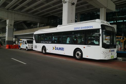 DAMRI Mulai Tes Bus Listrik Korea di Terminal 3 Bandara Soekarno-Hatta