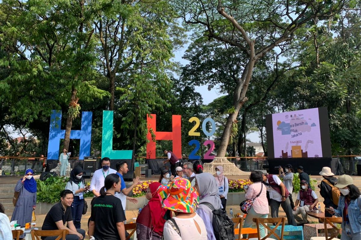 Peringati Hari Lingkungan Hidup Sedunia, Pemprov Jakarta gelar festival Udara Bersih untuk Jakarta di Tebet Eco Park pada Minggu (5/6/2022). 