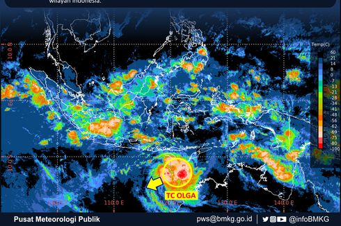 Bibit Siklon Tropis 96S Berkembang Jadi Siklon Tropis Olga, Apa Dampaknya?