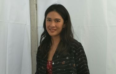 Aktris Dian Sastrowardoyo usai diskusi IdeaFest 2021 di Mbloc, Jakarta Selatan, Jumat (26/11/2021).
