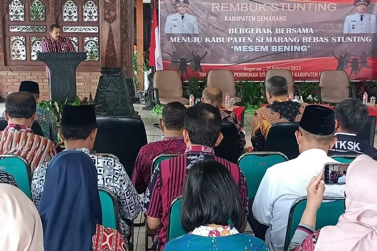 Bupati Semarang Ngesti Nugraha menjelaskan tentang penurunan kasus stunting