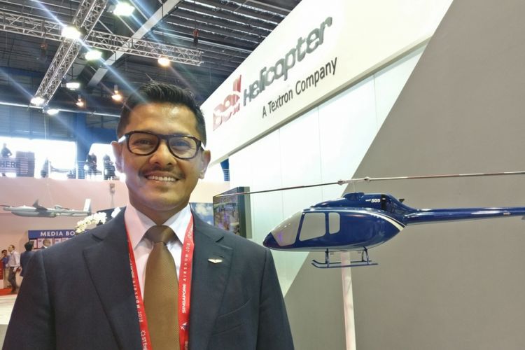 CEO Whitesky Aviation Denon Prawiraatmadja di ajang Singapore Airshow 2018.