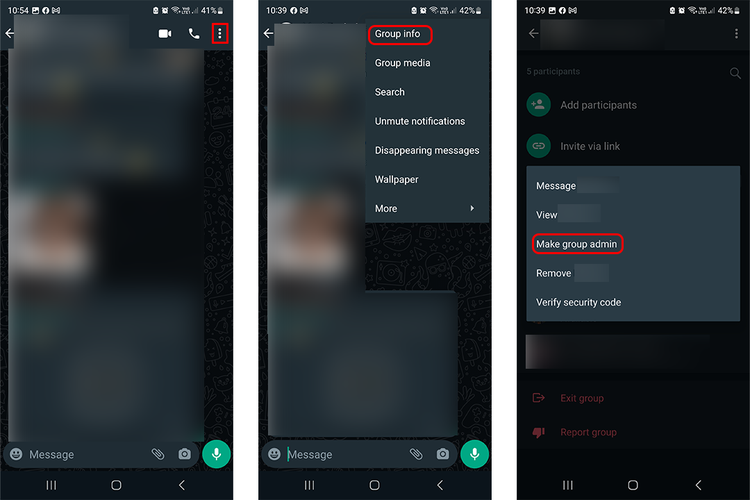 Cara mengubah peserta sebagai admin di grup WhatsApp (/Caroline Saskia Tanoto)