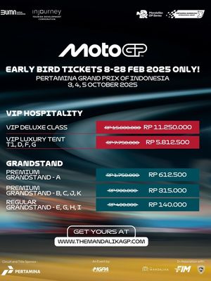 Harga early bird tiket MotoGP Mandalika 2025