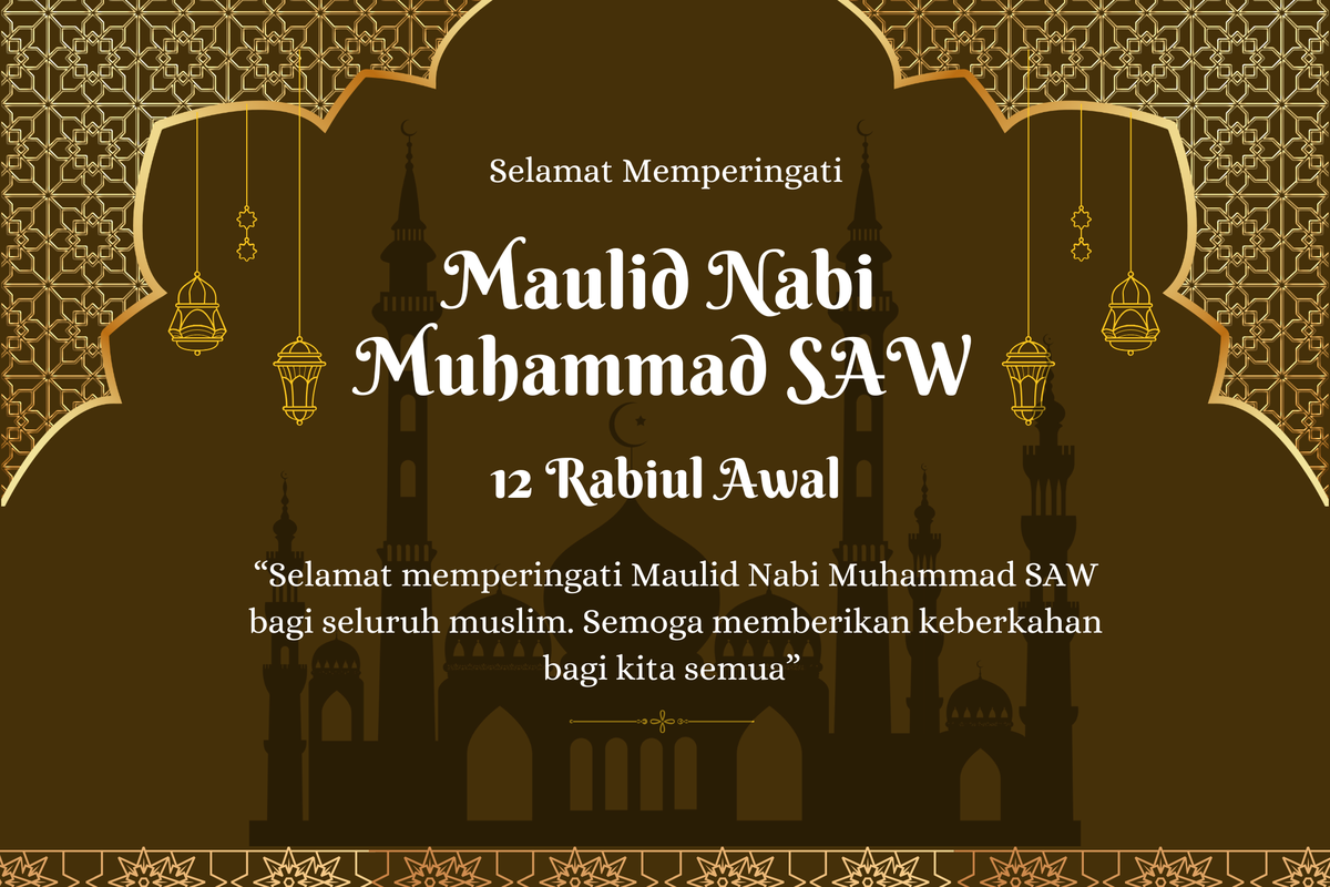 Ilustrasi gambar Maulid Nabi Muhammad SAW 