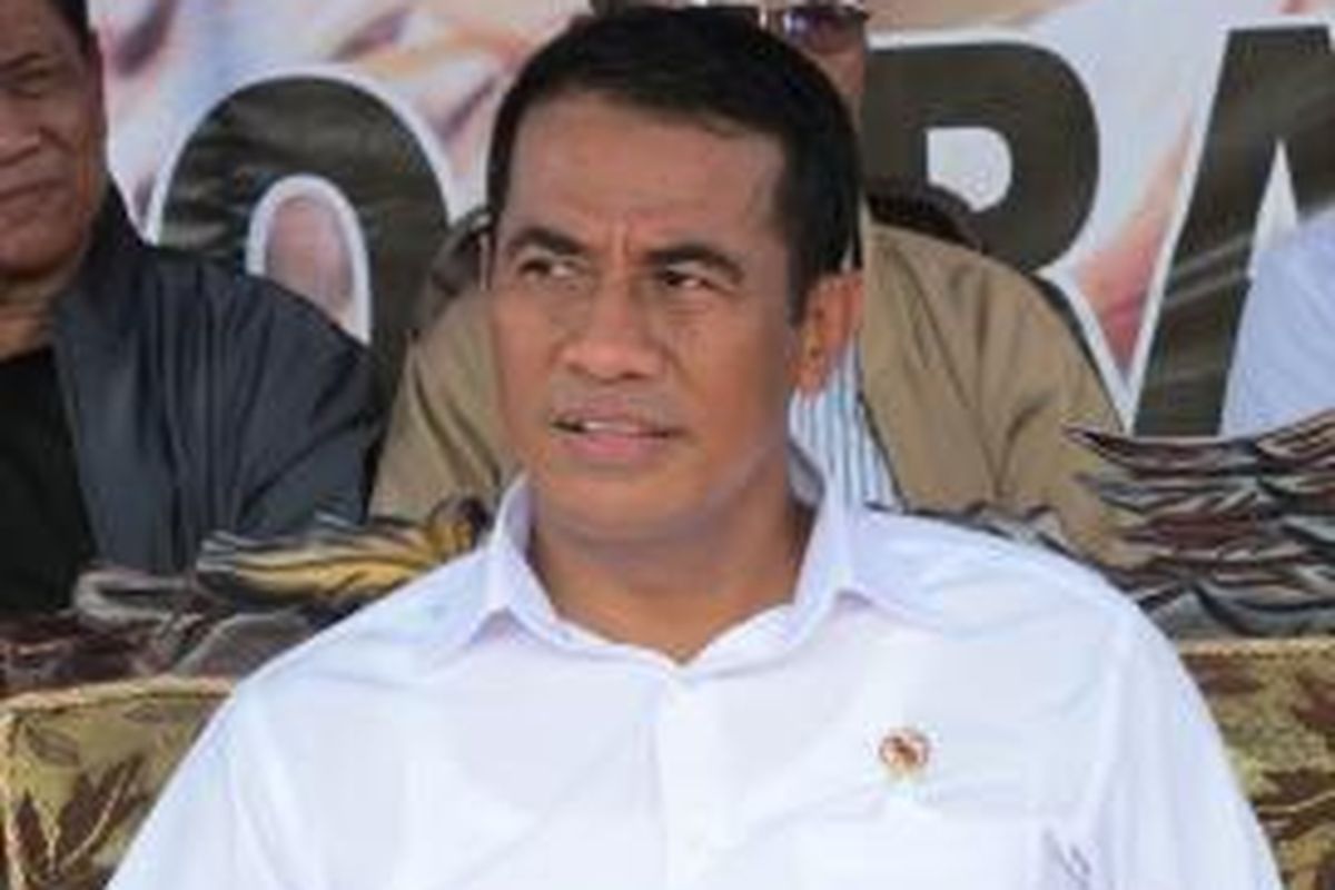 Menteri Pertanian Andi Amran Sulaiman dalam kunjungan kerjanya di Desa Talang Giring, Kecamatan Madang Suku II, Kabupaten OKU Timur (OKU Timur), Sumatera Selatan, Senin (20/4/2015).