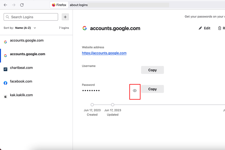Ilustrasi cara melihat password Gmail di laptop.