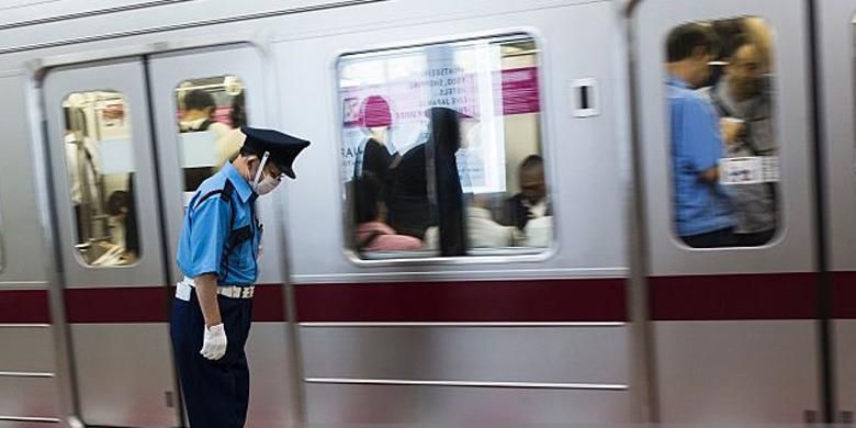 Ilustrasi stasiun di Jepang