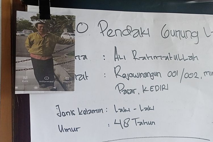 Upaya pencarian pendaki puncak Gunung Lawu yang berasal dari Kediri masih dilakukan oleh Tim SAR Gabungan Basarnas. Survivor terakhir kali dilalorkan terlihat di kawasan Pasar Setan Dieng Kawasan Puncak Gunung Lawum