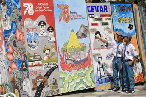 Hari Jadi Ke-78 Jatim, Gedung Negara Grahadi Berhias Ribuan Lukisan Mural