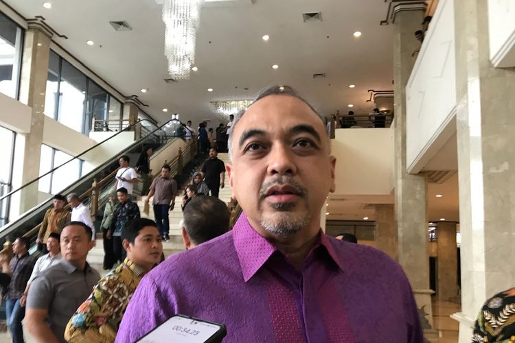 Mantan Bupati Tangerang Ahmed Zaki Iskandar di Grand Sahid Jaya, Jakarta, Kamis (2/5/2024). 