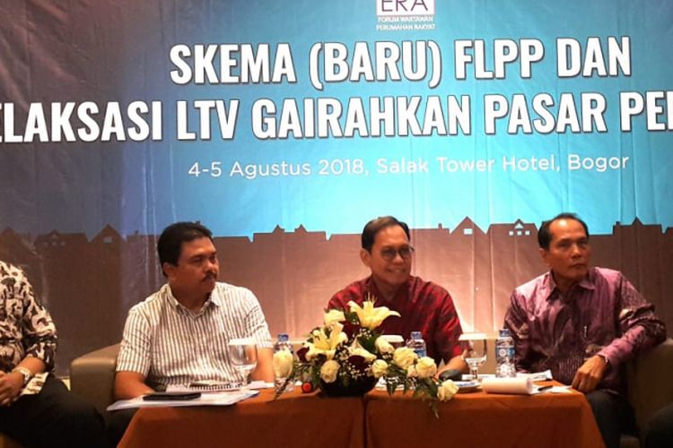 Diskusi Media Ghatering Forwapera bertema Skema Baru FLPP dan Relaksasi LTV Gairahkan Pasar Perumahan di Bogor, Sabtu (4/8/2018).