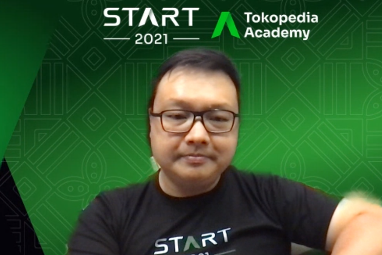 Co-Founder & Vice Chairman Tokopedia, Leontinus Alpha Edison dalam acara konferensi virtual Road to Start Summit 2021, Rabu (30/6/2021)