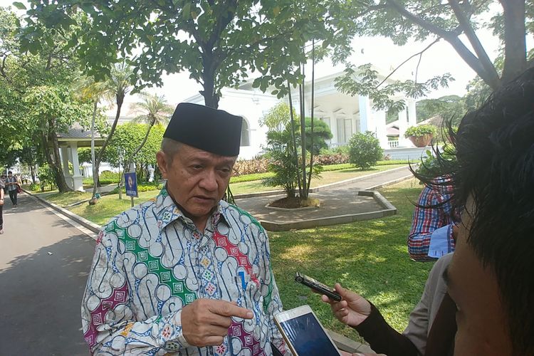 Ketua PP Muhammadiyah Anwar Abbas di Istana Kepresidenan, Jakarta, Rabu (6/9/2017).