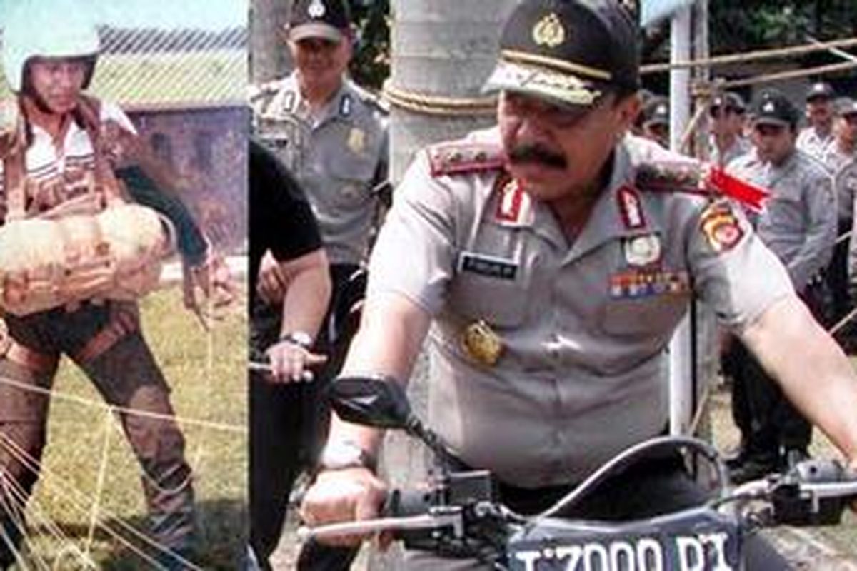 DULU DAN KINI - Jenderal Timur ketika latihan terjun payung semasa masih taruna (kiri), dan ketika menjadi Kapolda Jawa Barat.