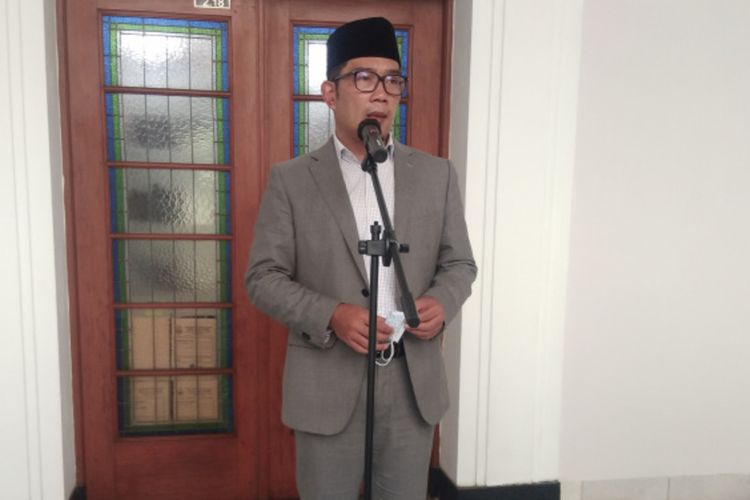 Gubernur Jawa Barat Ridwan Kamil saat ditemui di Gedung Sate, Kota Bandung, Senin (3/1/2022).