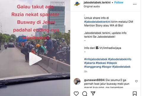 Viral, Video Sejumlah Pengendara Motor Bongkar Separator Busway