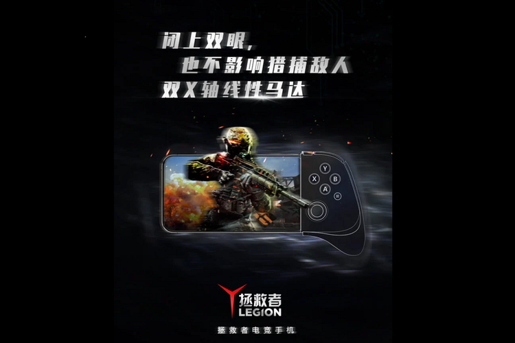 Poster ponsel gaming Lenovo Legion Gaming Phone.