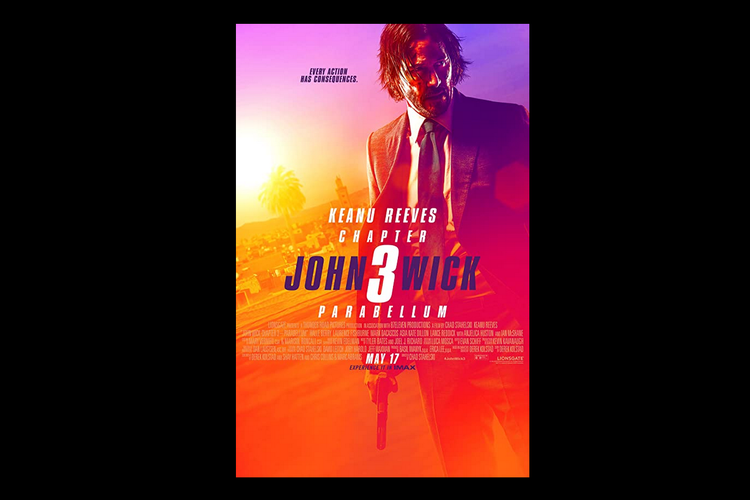 Poster film John Wick Chapter 3: Parabellum (2019) yang tayang di CATCHPLAY+.