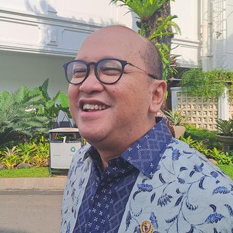 CEO Danantara Rosan Roeslani saat ditemui di Istana, Jakarta, Kamis (8/5/2025). 
