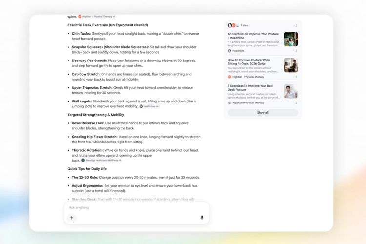 Pencarian AI Overview di Google Search.