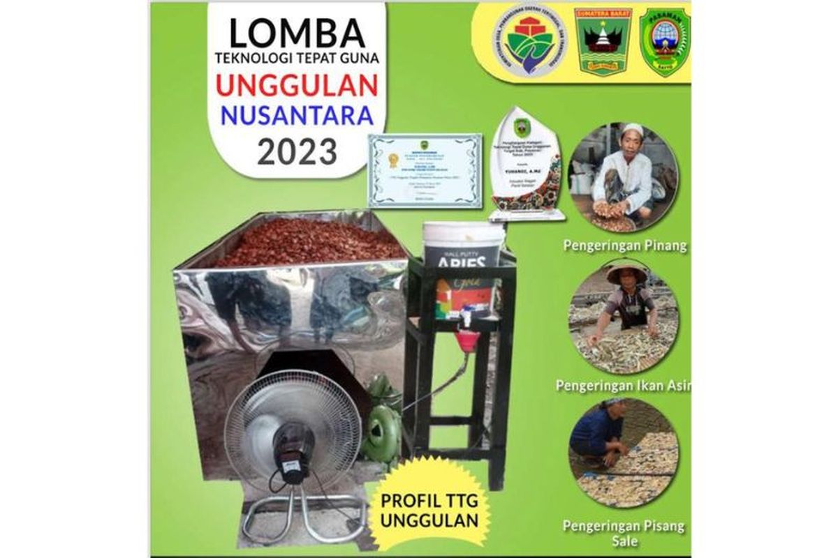 Mesin oven pengering serbaguna portabel merupakan inovasi dari Desa Nagari Panti Selatan, Kecamatan Panti, Kabupaten Pasaman, Provinsi Sumatera Barat (Sumbar).