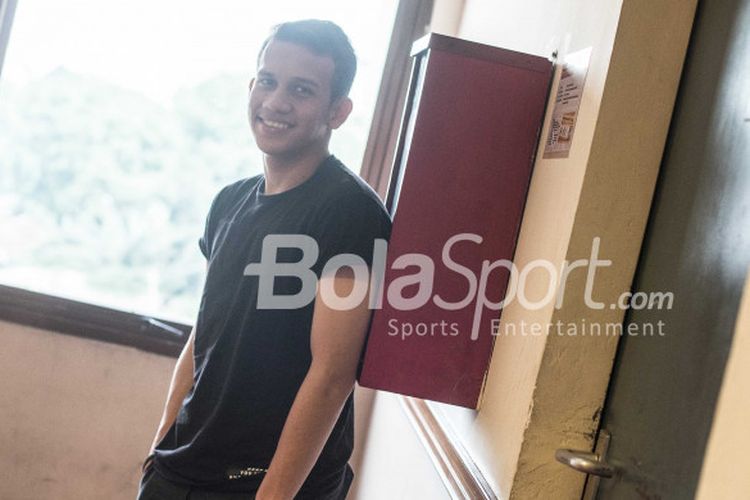 Pemain Timnas U-19 Indonesia Egy Maulana Vikri saat menjalani wawancara eksklusif dengan BolaSport.com di sala satu hotel di Jakarta pada Kamis (19/10/2017).