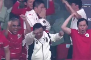 Gaya Prabowo Saat Indonesia Menang atas Thailand Viral, Teddy: Selebrasi Power Rangers