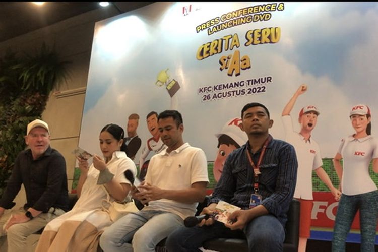 Press conference DVD Cerita Seru Si AA di Kemang, Jakara Selatan, Jumat (26/8/2022).