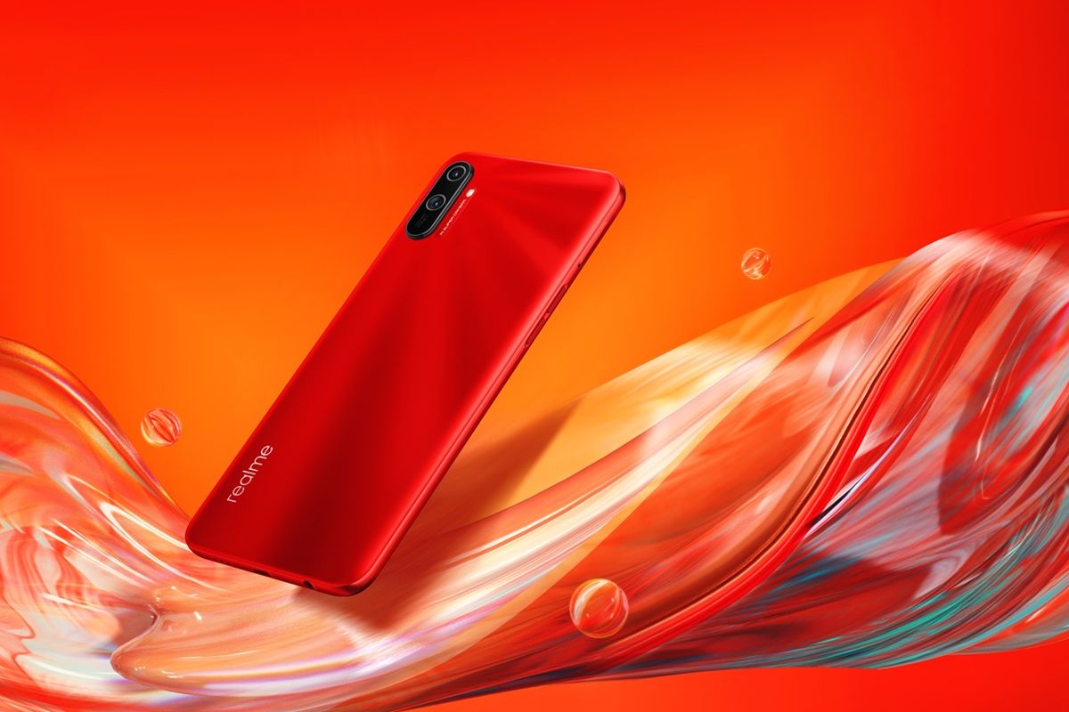 Realme C3 varian Blazing Red.