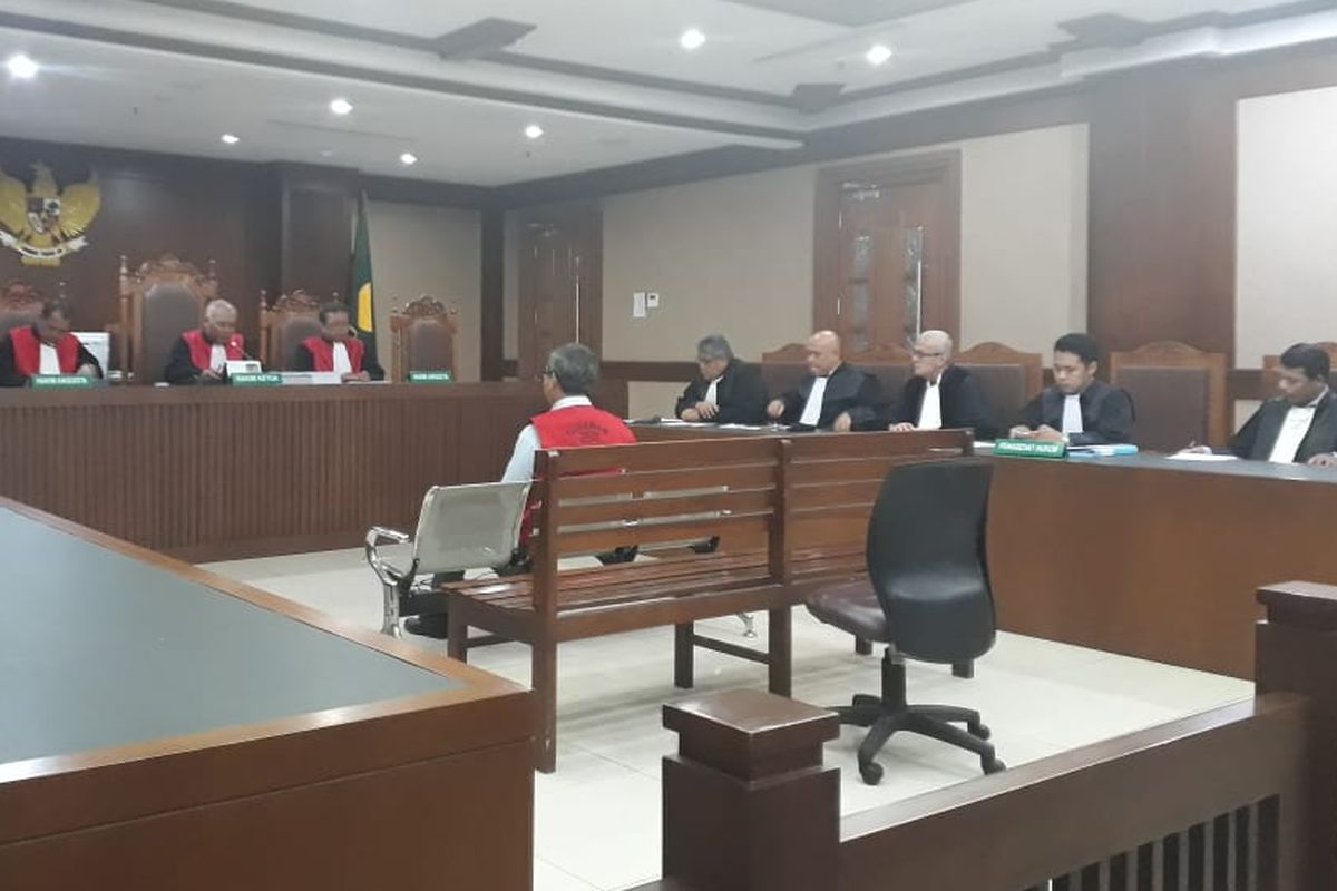 Desrizal Chaniago di ruang sidang Pengadilan Negeri Jakarta Pusat, Selasa (15/10/2019).