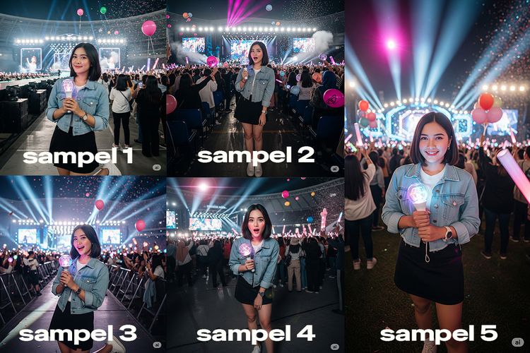 Lima sampel foto AI menggunakan Gemini