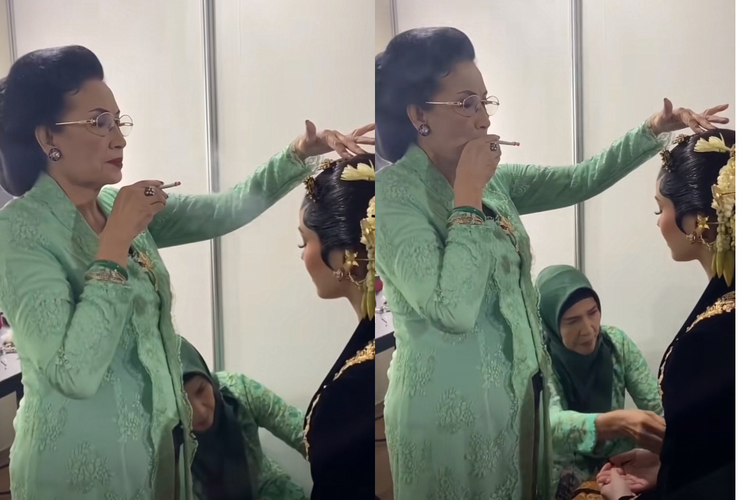 Alyssa Daguise Ditiup Asap Rokok Saat Ngunduh Mantu, Ini Makna Sembogo