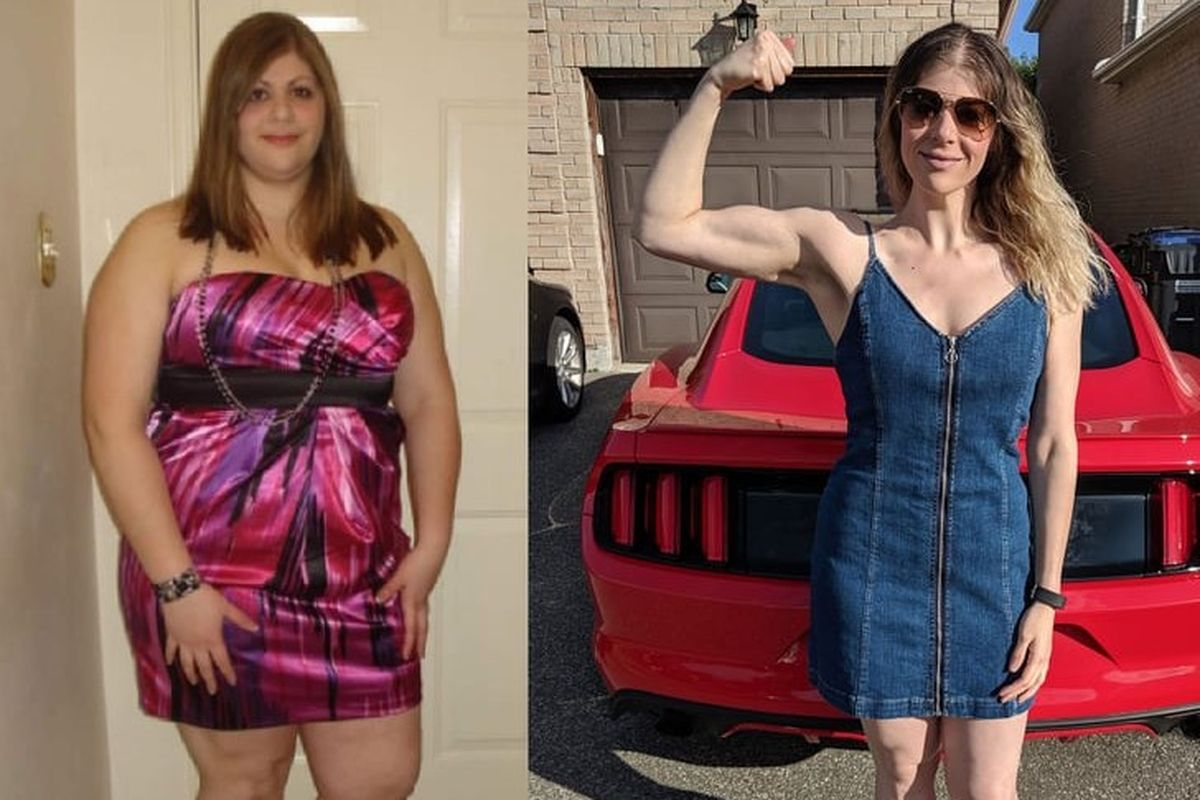 Transformasi berat badan Jessica Messina.