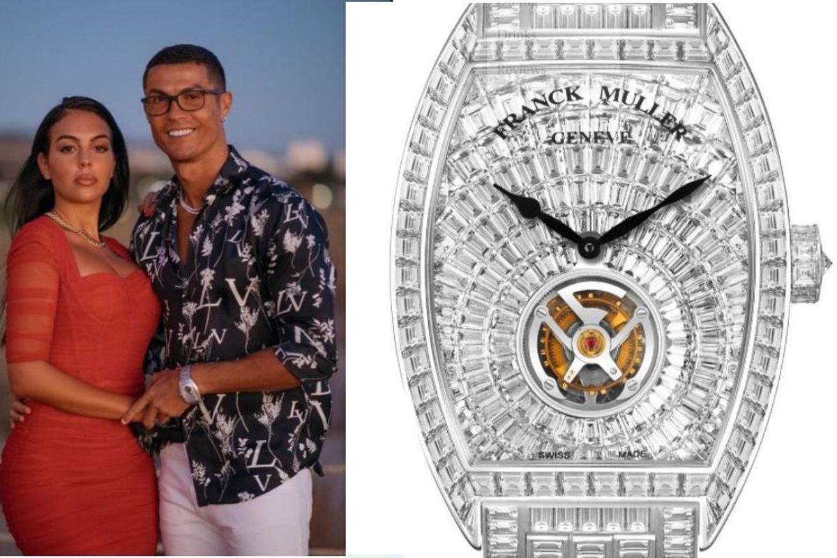 CR7 dengan jam tangan Franck Muller Cintree Tourbillon