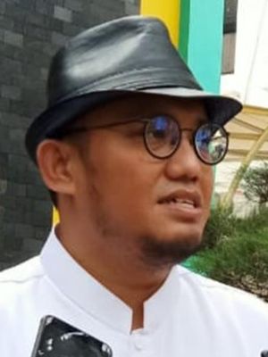 Juru bicara BPN Dahnil Anzar Simanjuntak saat berada di Kampus Untirta Kota Serang Senin (1/7/2019)