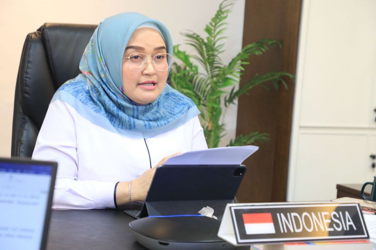 Direktur Jenderal Pembinaan Hubungan Industrial dan Jaminan Sosial Ketenagakerjaan Kementerian Ketenagakerjaan, Indah Anggoro Putri.