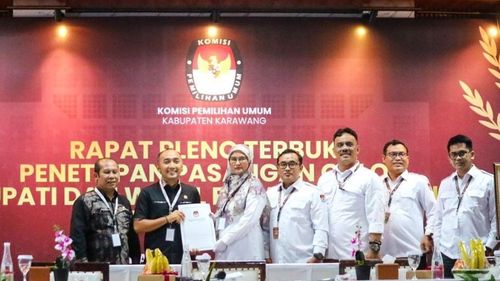 KPU Tetapkan Aep Syaepuloh-Maslani sebagai Bupati-Wakil Bupati Karawang Terpilih