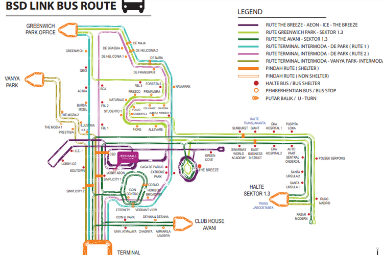 Peta Rute BSD Link