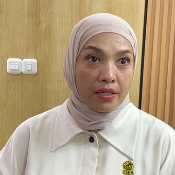 Juru Bicara Kementerian ESDM Dwi Anggia saat ditemui di Kementerian ESDM, Jakarta, Kamis (11/6/2026).