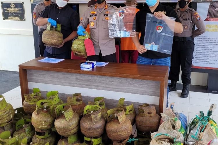 Pers rilis pengungkapan perkara dugaan penimbunan LPG subsidi di Nunukan Kaltara