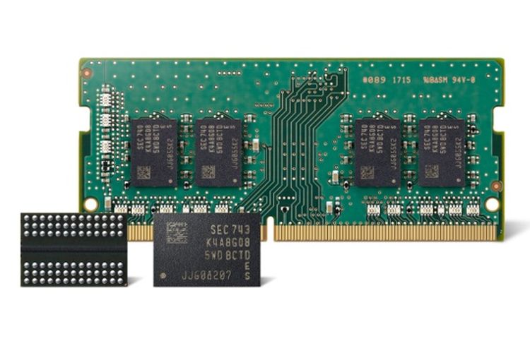 Ilustrasi DRAM 10 nm buatan Samsung.